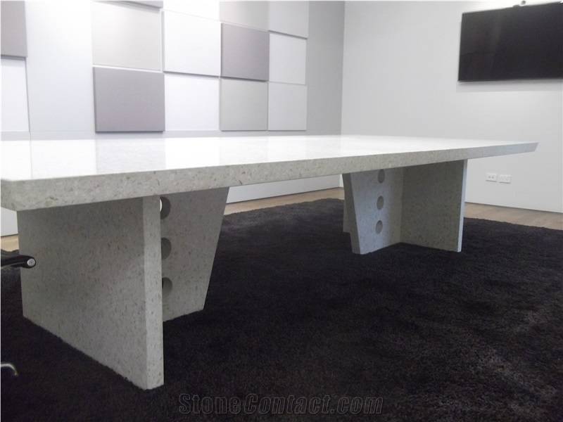 New Zealand White Quartz Stone Table