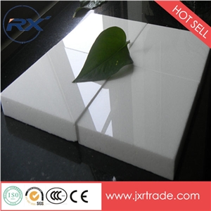 Crystal White Glass Floor Tiles