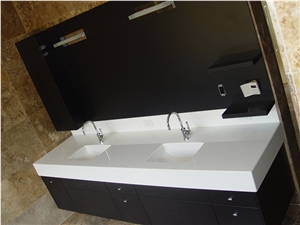 Crystal White Glass Floor Tiles
