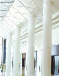 Crystal White Glass Floor Tiles