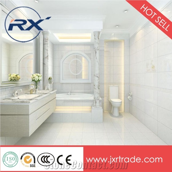 Crystal White Slabs for Bathroom, Crystal Glass Stone Bath Decor