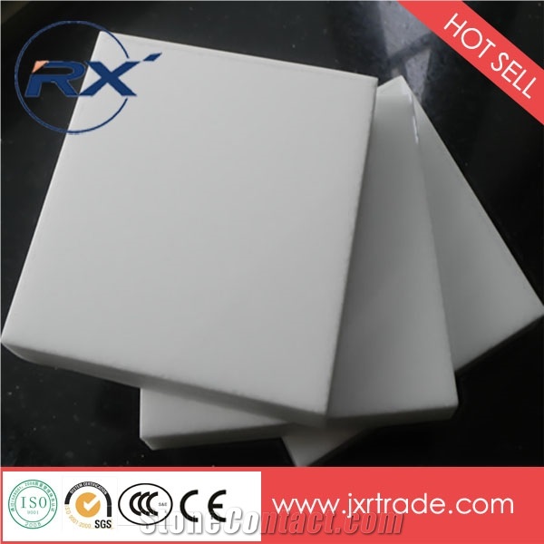 Crystal White Slabs for Bathroom, Crystal Glass Stone Bath Decor