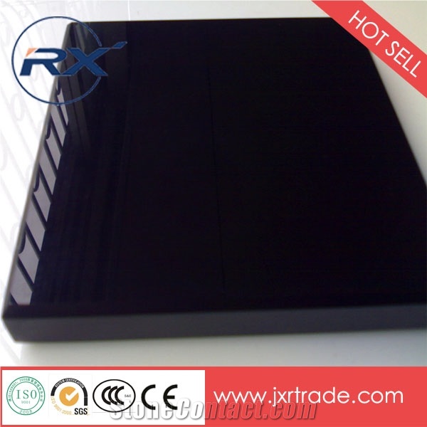 Hot Sale Black Floor Tiles, Crystal Glass Stone Building & Walling