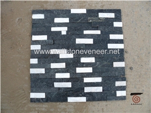 Black and White Slate Culture Stone, White Slate Cultured Stone
