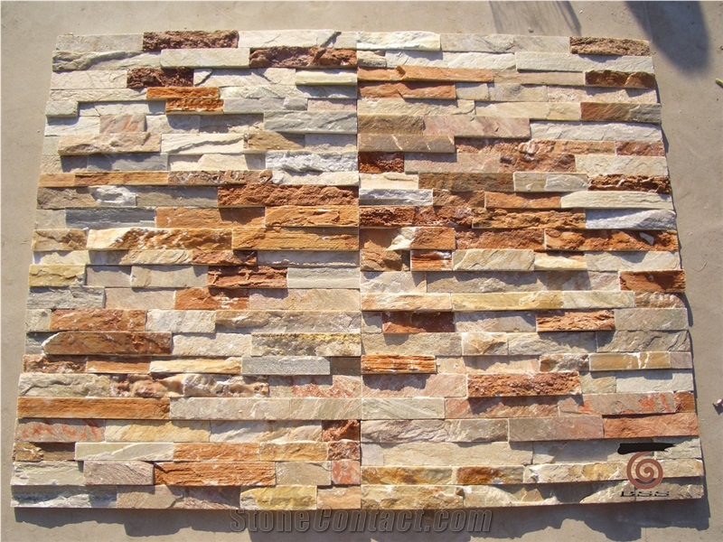 Cheap Price Brown Multic Color Culture Stone, Brown Slate Wallstone