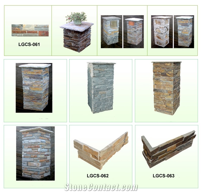 Culture Stone/Wall Cladding/Slate Stone, Yellow Slate Wall Cladding