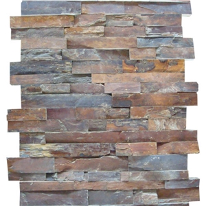 Culture Stone / Wall Tile / Wall Panel, Brown Slate Cultured Stone