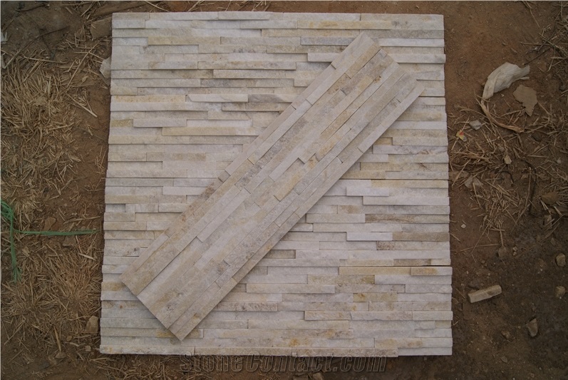 Cultured Stone Wall Panel, White Slate Cultured Stone