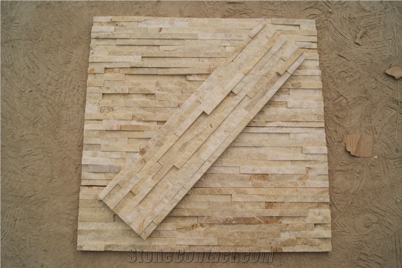 Cultured Stone Wall Panel, White Slate Cultured Stone