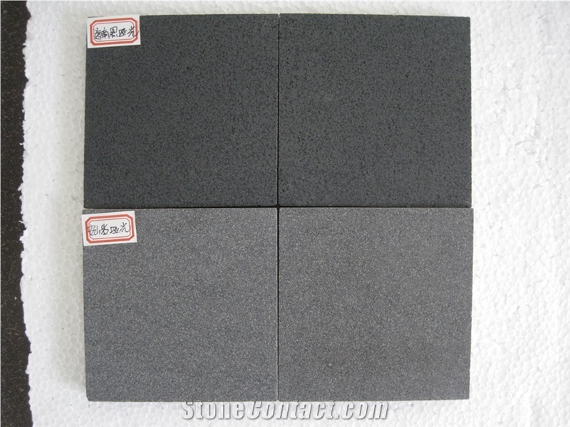 Honed Black Lava Stone Panel, Black Basalt Building & Walling Slabs & Tiles