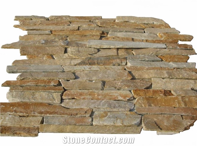 Loose Stone Slate Wall Stone,Wall Cladding Stone,Brown Slate Cultured Stone