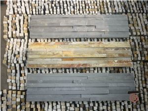 Manufactured Grey Culture Stone Veneer, Grey Slate Veneers Manufactured Grey Culture Stone Veneer, Grey Slate Veneers