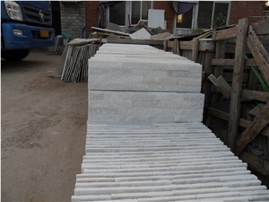 Natural White Slate Quartzite Culture Stone, Quatizite White Quartzite Cultured Stone
