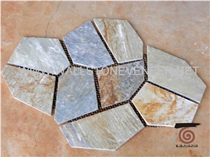 Random Slate Flagstone Paver Walkway Driveway