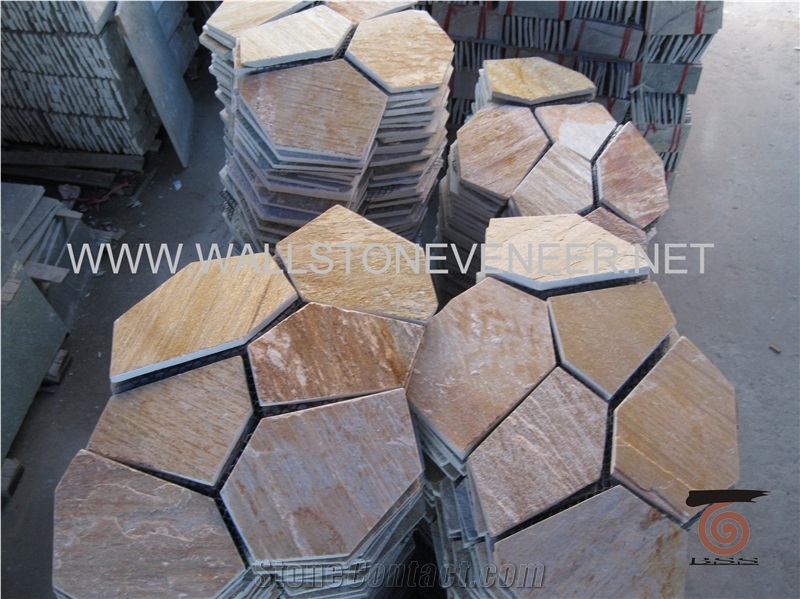 Random Slate Flagstone Paver Walkway Driveway