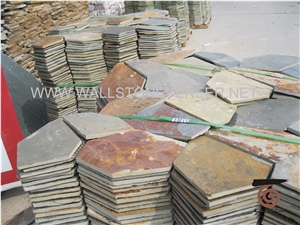 Random Slate Flagstone Paver Walkway Driveway