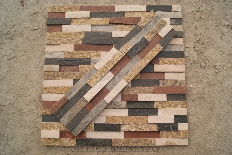 Shinning White Quartzite Culture Stone, Ledge Stone,Stacked Stone, Wall Cladding Tile ,Veneer Panel,Z Shape, Interlocked