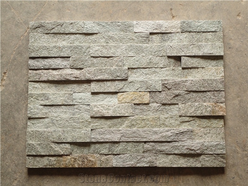 Shinning White Quartzite Culture Stone, Ledge Stone,Stacked Stone, Wall Cladding Tile ,Veneer Panel,Z Shape, Interlocked