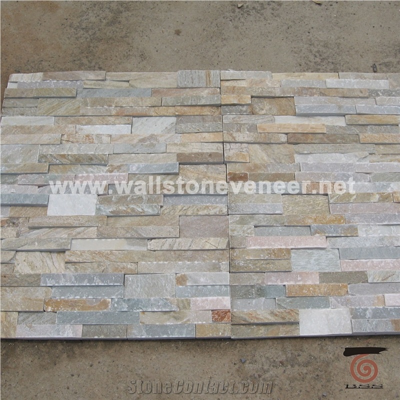 Slate Cultural Stone Cladding, Beige Slate Cultured Stone