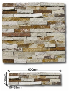 White Yellow Culture Stone Cladding, White Slate Cultured Stone