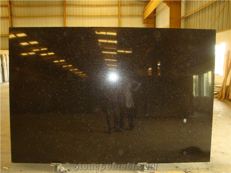 Black Galaxy Granite Slabs & Tiles