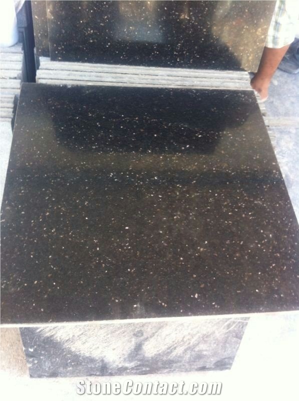 Black Galaxy Granite Slabs & Tiles