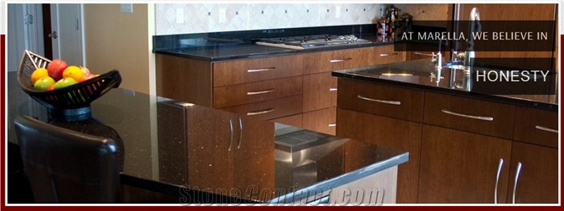 Star Galaxy Granite Countertop, Galaxy Black Granite Countertops