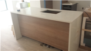 Silver Star White Quartz Counters Kitchentop