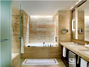 Kutahya Beige Travertine Bathroom Design