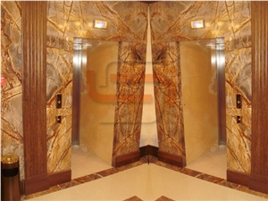 Rain Forest Brown Marble Lift Door Surround