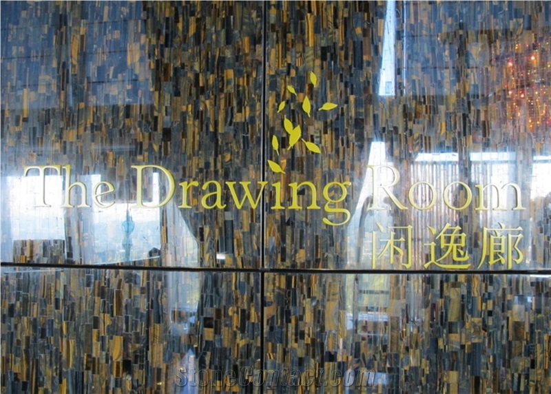 Tiger Eye Semiprecious Stone Panels, Slabs