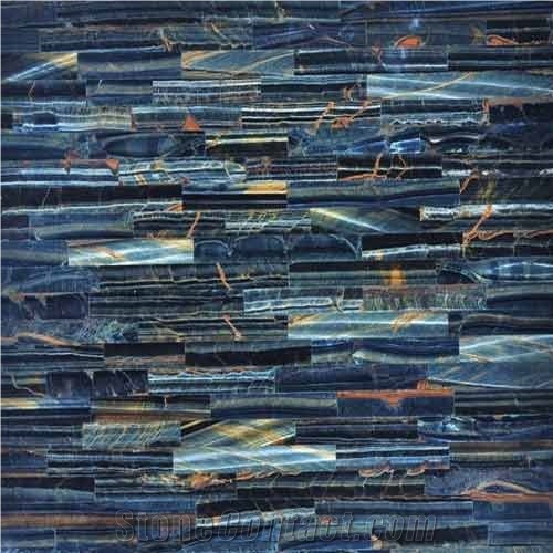 Tiger Eye Semiprecious Stone Panels, Slabs
