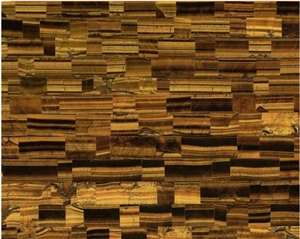Tiger Eye Semiprecious Stone Panels, Slabs