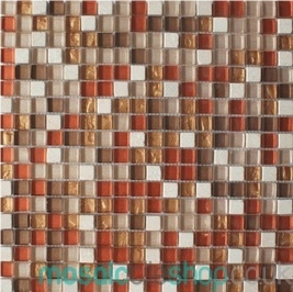 Copper Bronze Glass Mosaic Tiles