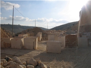 Palestinian Light Cream Limestone Blocks, Palestine Beige Limestone