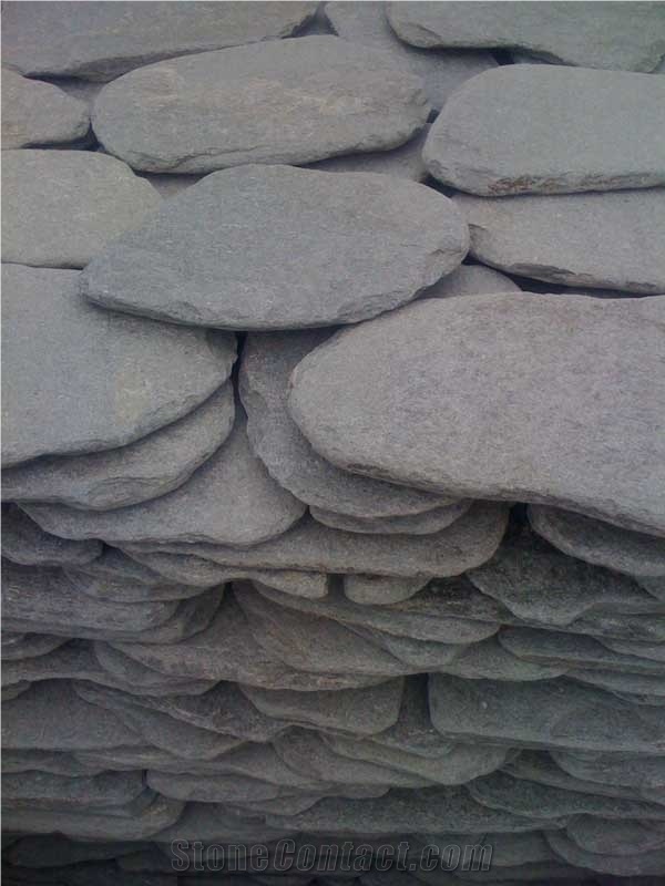 Antique Kavala Big Slate Garden Step Stone, Kavala Slate Cube Stone & Pavers