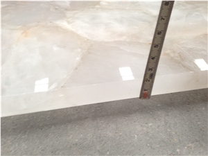 Natural White Crystal Stone Slab, Natural Crystal Semiprecious Stone