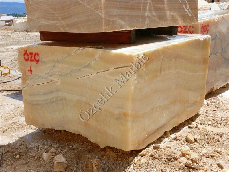 Seben Honey Onyx Blocks, Turkey Yellow Onyx