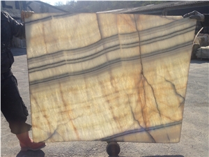 Yellow Picasso Onyx Slabs & Tiles