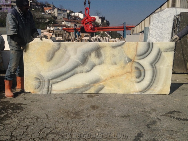 Yellow Picasso Onyx Slabs & Tiles