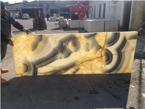 Yellow Picasso Onyx Slabs & Tiles