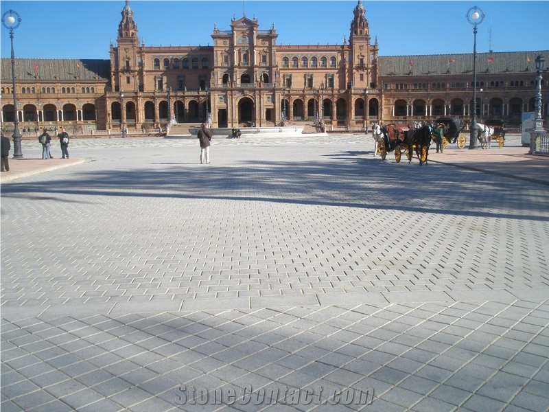 Gris Leon Granite Cobbles, Pavements