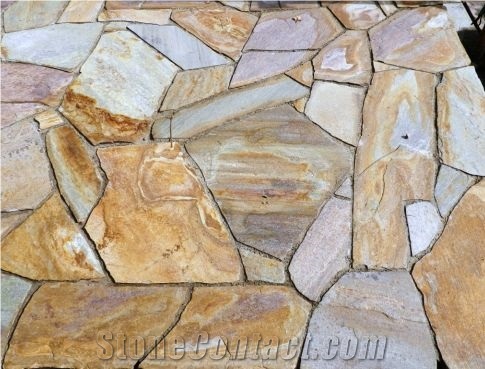 Piedra Laja Amarilla Madera Natural Flagstone