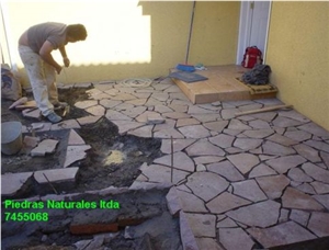 Piedra Laja Roja Corriente Flagstone Patio