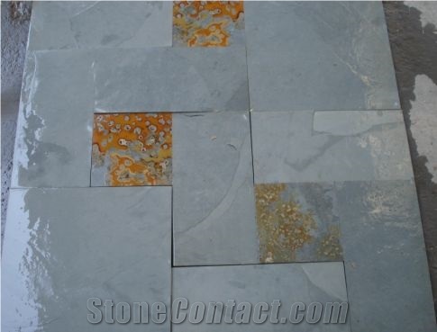 Piedra Pizarra Gris Verde Floor Tiles
