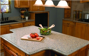 Quartz Stone Kitchen Countertops, Beige Quartz Stone Kitchen