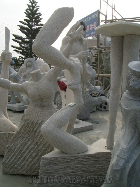 Grey Granite Abstract Sculptures