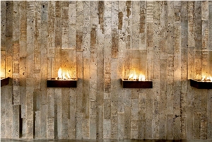 Ivory Cream Travertine Wall Cladding