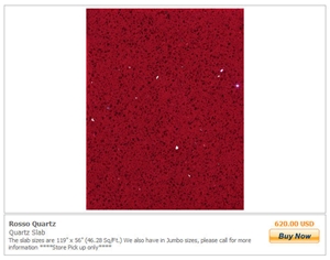 Rosso Quartz Stone Slab