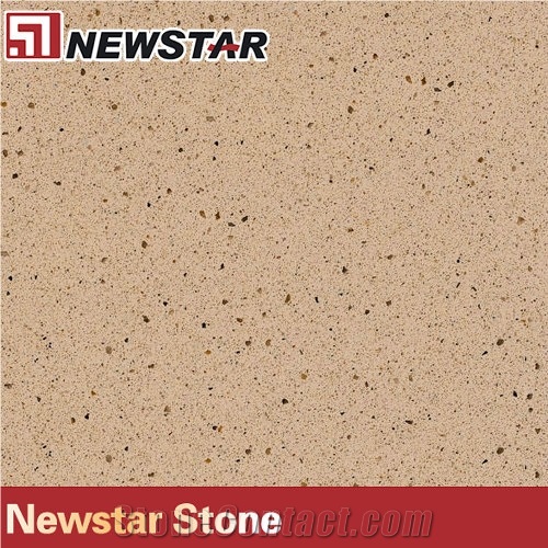 Beige Quartz Stone Floor Tile